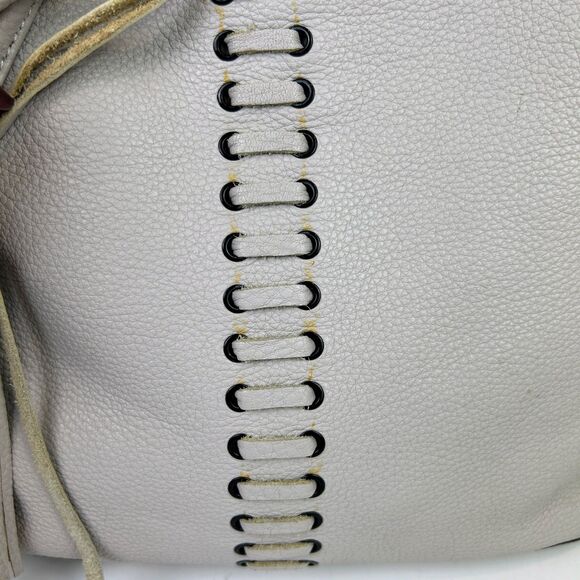 Rebecca Minkoff Moto Backpack Whipstitch Tassel Bag Putty Beige Leather Purse main image 10